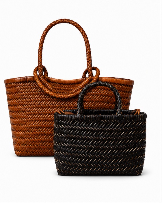 Woven leather bags
